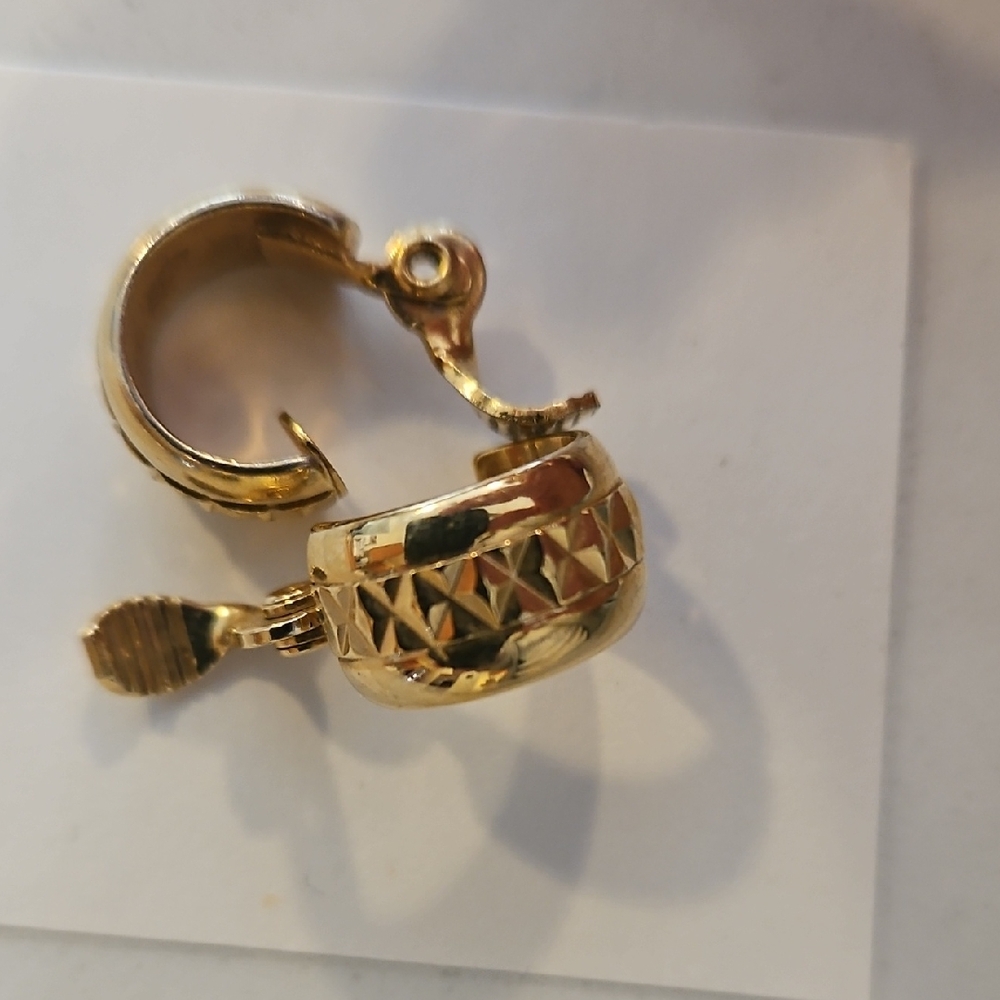 Pair of Gold Lightweight Clip Earrings